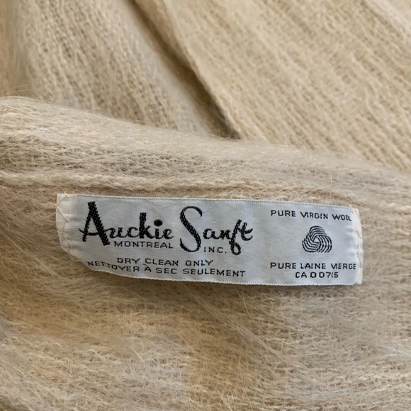 Vintage Rare 60s/70s Small Auckie Sanft Montreal Pure Virgin Wool Cardigan - Picture 2 of 8